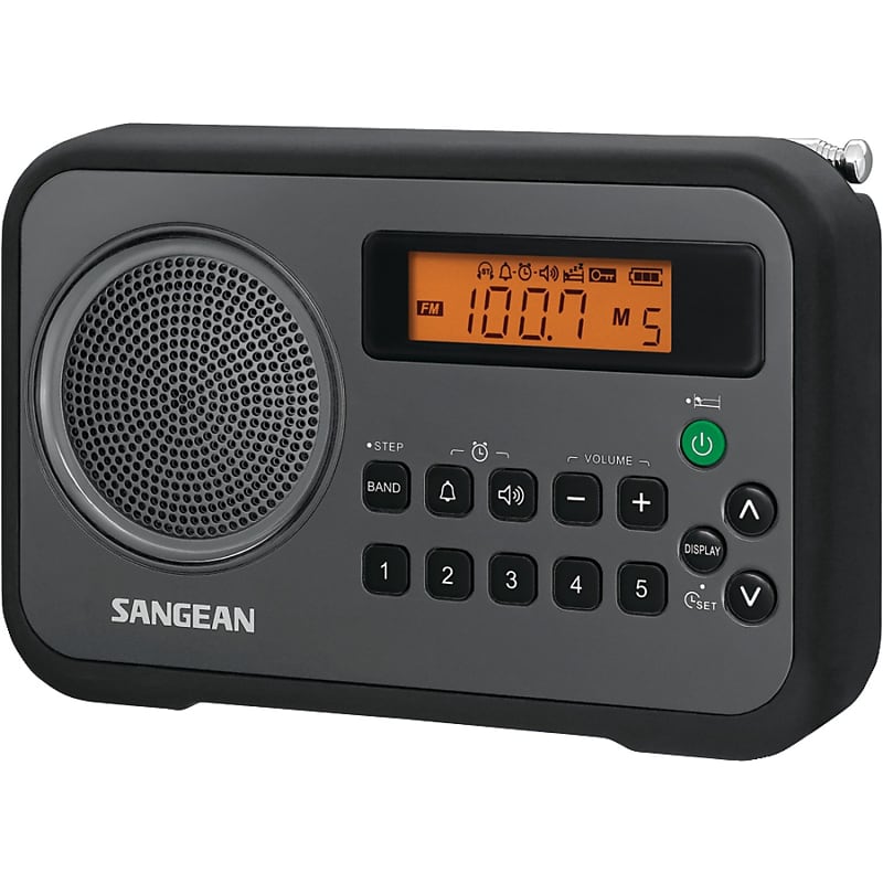 Sangean Portable AM/FM Radios, Silver, ATS-405