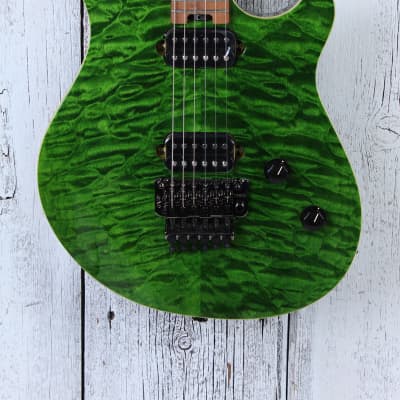 EVH Wolfgang WG Standard QM Electric Guitar Quilt Maple Top Transparent Green for sale