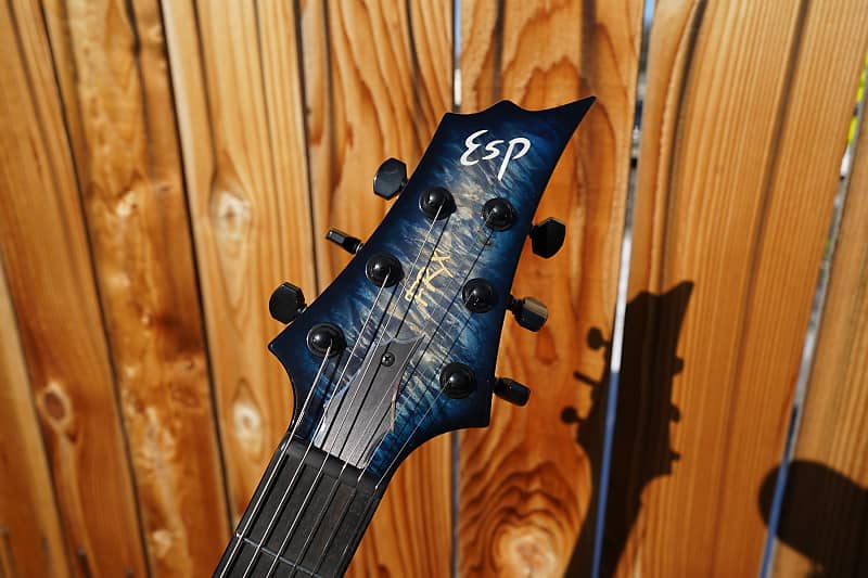 ギター Electro Harmonics FREEZE ESP FRX CTM Original Series Electric Guitar in See Thru