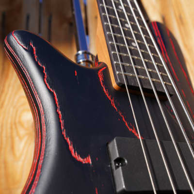 Spector NS Pulse-5 Cinder Red Left Handed 5-String Electric Bass Guitar w/ Gig Bag image 6