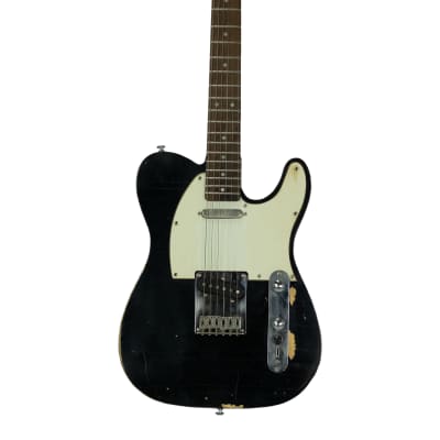 Sawtooth ET Relic Electric Guitar, Black with Aged White Pickguard for sale