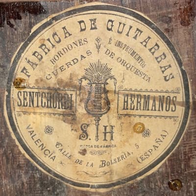 Sentchordi Hermanos ~1880 - an excellent classical guitar made in Spain during Torres' lifetime - video! image 12