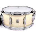 BRITISH DRUM CO. 14 x 5.5" Lounge snare drum, mahogany and birch 5.5 mm blended shell, Wiltshire White finish Snare Drum LON-1455-SN-WW