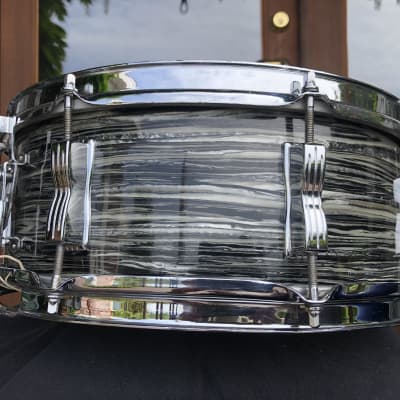 Ludwig 1963 "Ringo-Beatle Spec" Black Oyster Jazz Festival, 5, 5/16" x 14", Holy Grail! Clean! image 6