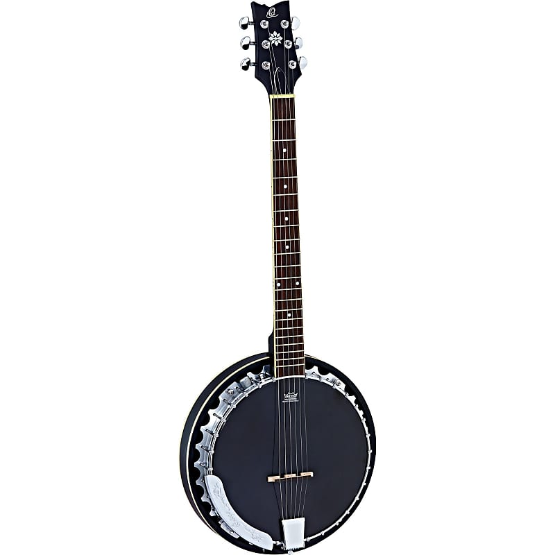 Ortega Raven Series OBJE350/6-SBK 6-String Banjo with Big Bag image 1