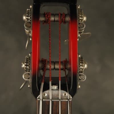 '67 Ampeg ASB-1 Scroll "DEVIL BASS" Cherry-Red restored by Bruce Johnson image 3