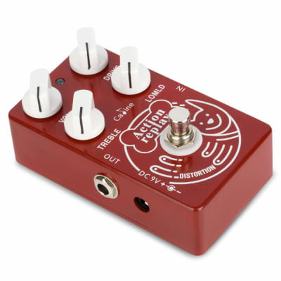 Caline CP-74 Red Action Replay Distortion Guitar Effect Pedal with True Bypass image 3