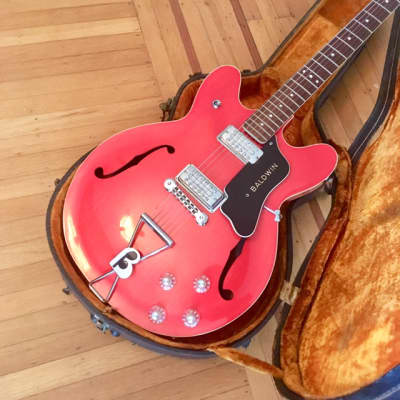 Baldwin 706 electric guitar c 1960s Cherry red original vintage burns vox uk gretsch image 5