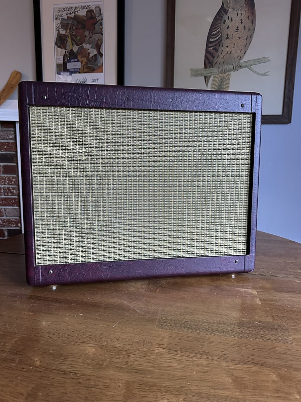Mojotone Fender Pro Jr 112 Cabinet with Celestion Neo Speaker - Oxblood and Wheat image 1