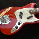 Vintage USA 1972 Competition Red Fender Mustang Bass Guitar. A Gorgeous Short Scale Bass!