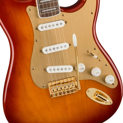 Fender Squier 40th Anniversary Stratocaster Gold Edition Sienna Sunburst image 3