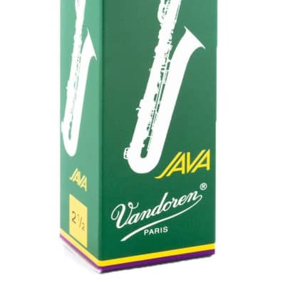 Vandoren Java (Green) Bariotne Saxophone Reeds, 5-Pack, 2.5 Strength image 2