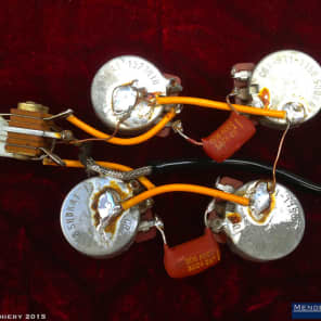 1970 Gibson SG Standard Wiring Harness Pots CTS 500K Brass Cavity Shielding 1969 1971 image 4