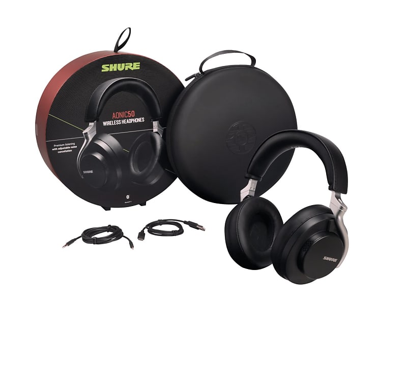 Shure AONIC 50 Wireless Noise Canceling Headphones - Black - SBH2350-BK image 1
