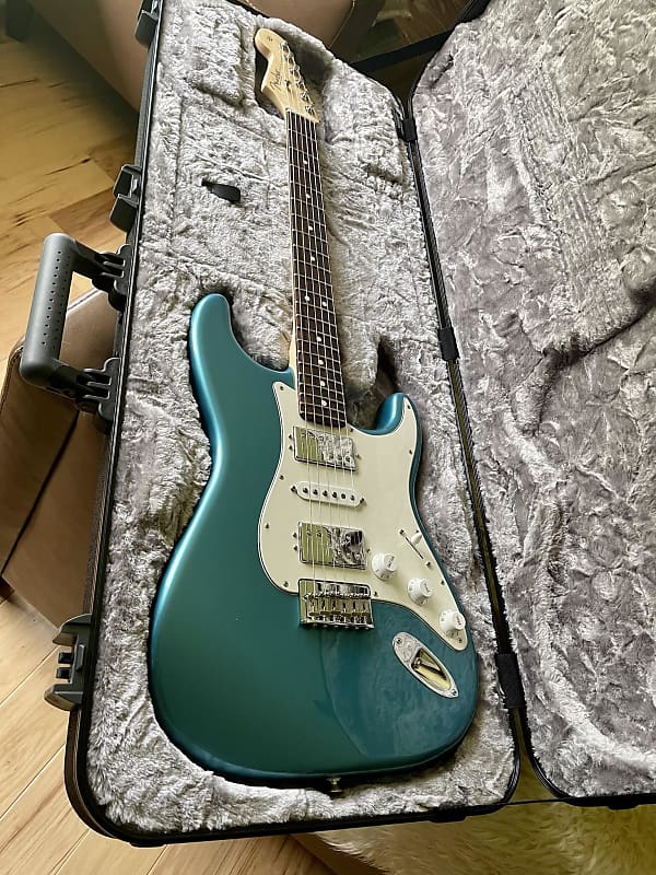 Fender Mod Stratocaster USA 2022 Ocean Turquoise Hard Tail HSH Light  Reverse Headstock Hendrix!