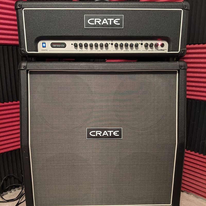 Crate FlexWave Half Stack FW120H GuitarAmp Head/FW412A Reverb
