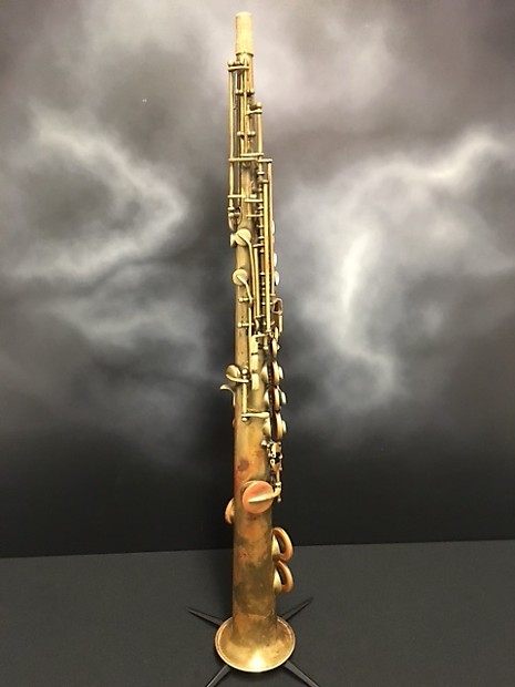Buescher True Tone Low Pitch Soprano Saxophone 1922 1923 Reverb