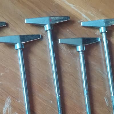 6 Pearl Vintage Bass Drum T Rods Tension Rods 70s 80s 90s image 2