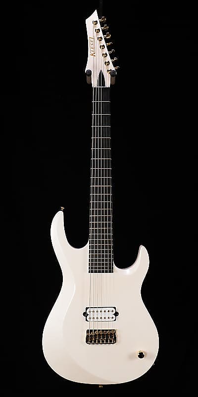 Kiesel Aries 7 Neck-Thru Pearl White Metallic with Gold Hardware