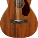 Fender Paramount PM-2 Parlor NE All-Mahogany Acoustic Guitar w/Case & Humidifier