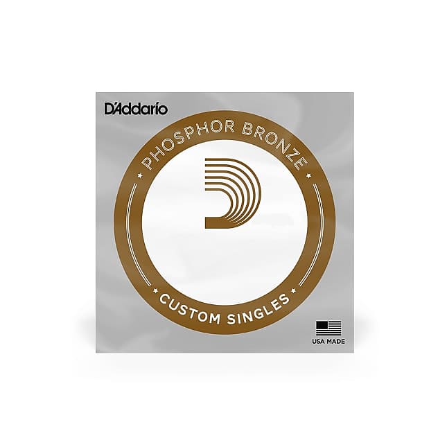 D'Addario PB052 Phosphor Bronze Wound Acoustic Guitar Single String, .052" image 1