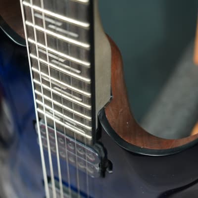 Schecter Omen Elite-6 FR Series Ocean Blue Burst Solid Body Guitar (B-Stock) image 6