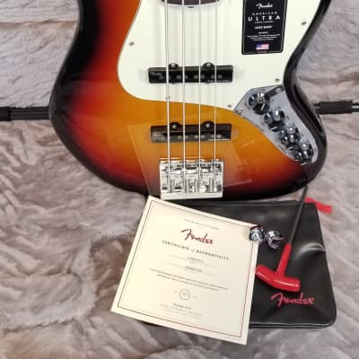 Fender American Ultra Jazz Bass, Rosewood FB, Ultraburst, 2023 image 3