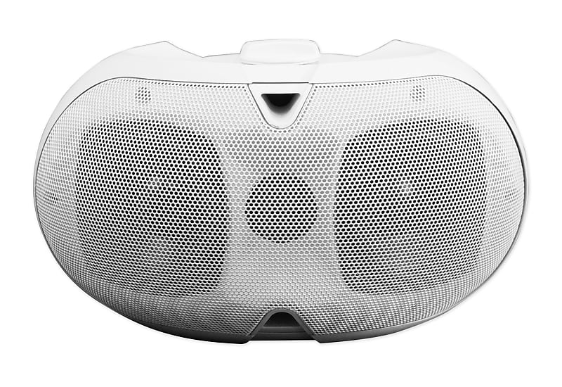 Rockville D4-16 White Dual 4&quot; 16 Ohm Swivel Outdoor Home Patio Speaker  			