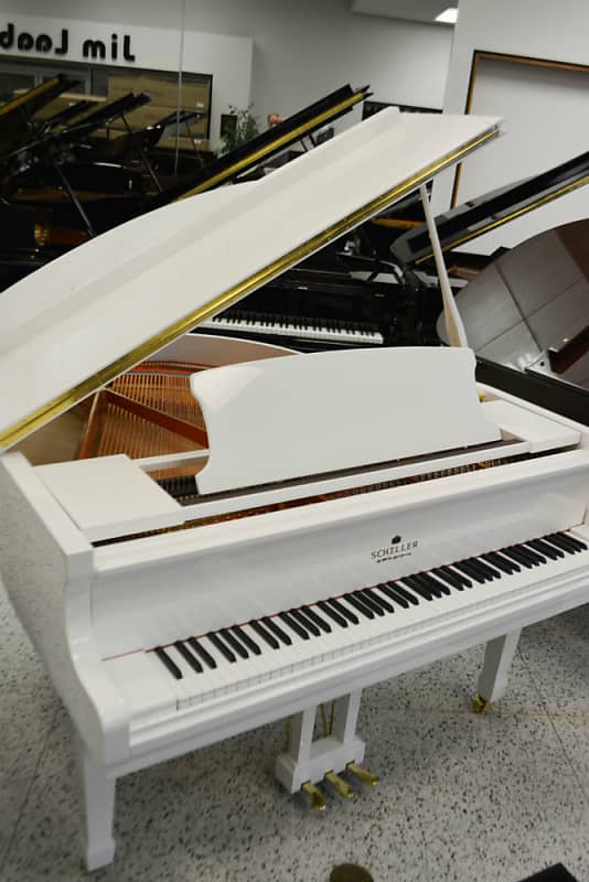 Schiller Performance Grand Piano 5' Leipzig Model White Polish image 1