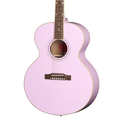 Epiphone Inspired by Gibson Custom J-180 LS Small Jumbo Electro Acoustic, Pink for sale