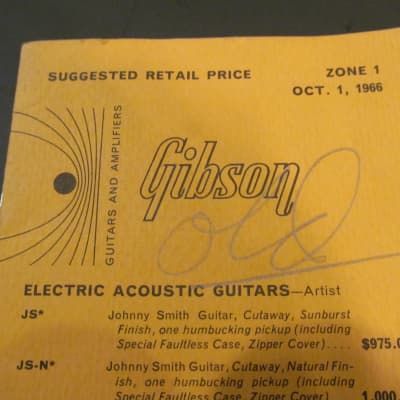 Vintage 1966 Gibson Guitar Full Line Catalog With Original Price List image 19