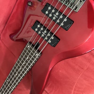 Yamaha RBX375 5-String Bass with Rosewood Fretboard 2010s - Candy Apple Red image 5