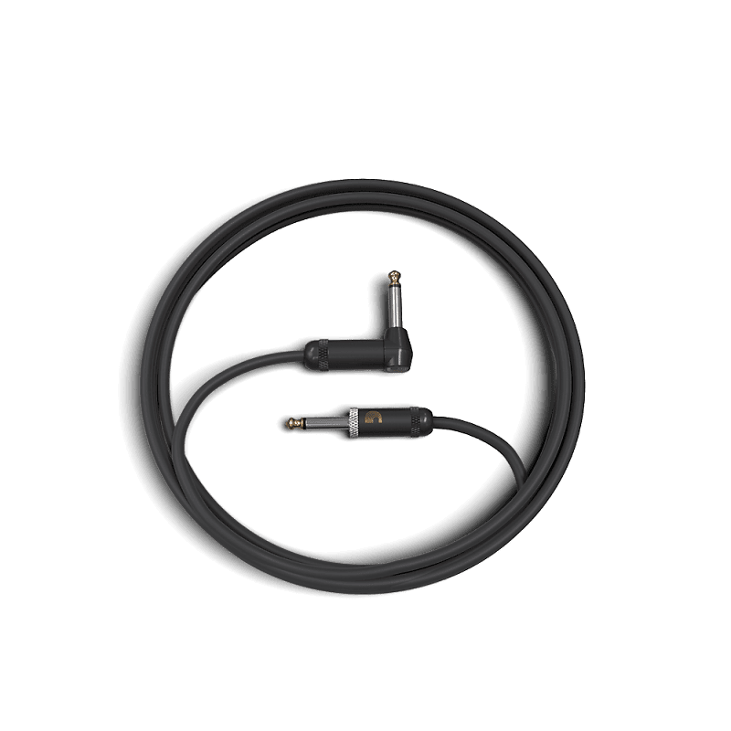 D'Addario PW-AMSGRA-10 American Stage 1/4" Straight / Angled TS Instrument Cable - 10' image 1