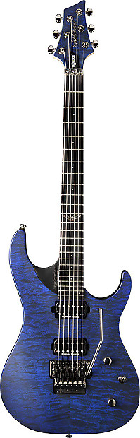 Washburn Parallaxe PXM10 - Quilted Trans Blue Floyd Rose