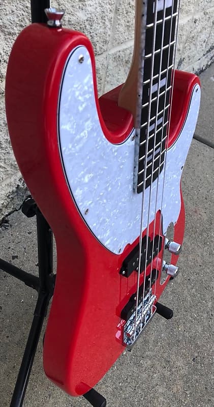 GAMMA Custom Bass Guitar T22-02, Delta Star Model, Tuscany Red image 1