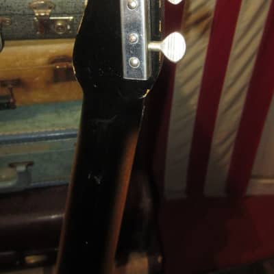 ~1961 Silvertone U-1 Bass Black w Original Hardshell Case image 4