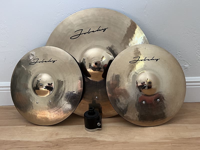 Jobeky Brilliance "Real Feel" Ecymbals (3 pack) Ride Crash Reverb