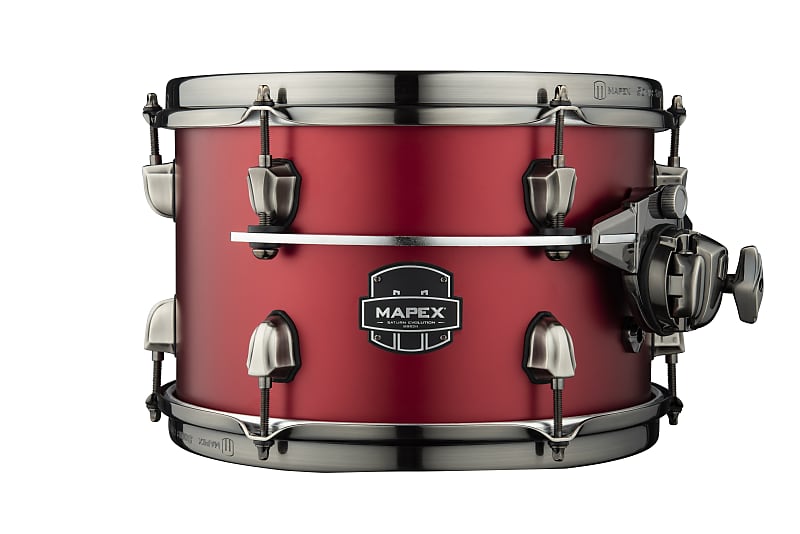 Mapex Saturn Evolution 10x7" Tuscan Red Lacquer w/Black Hardware Drum Rack Tom Tom Maple-Walnut | NEW | WorldShip | Dealer image 1