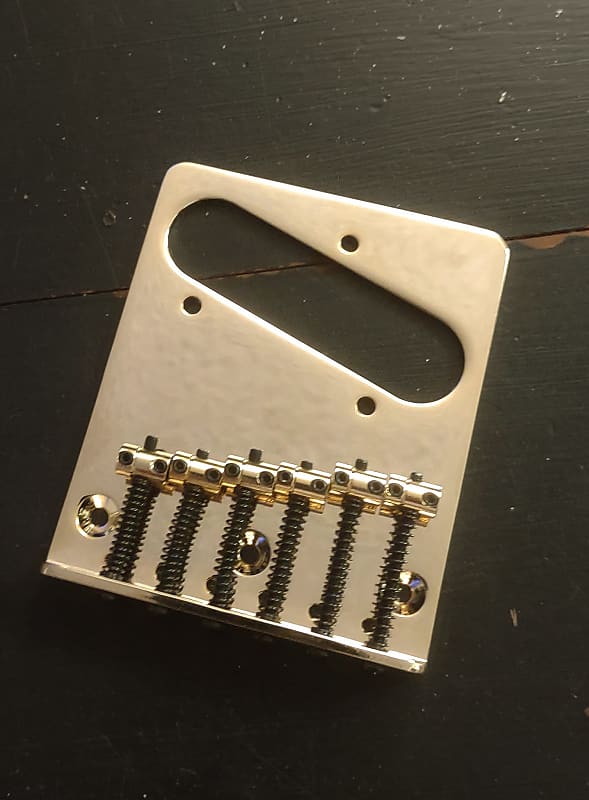Gold Telecaster top and bottom load bridge Reverb