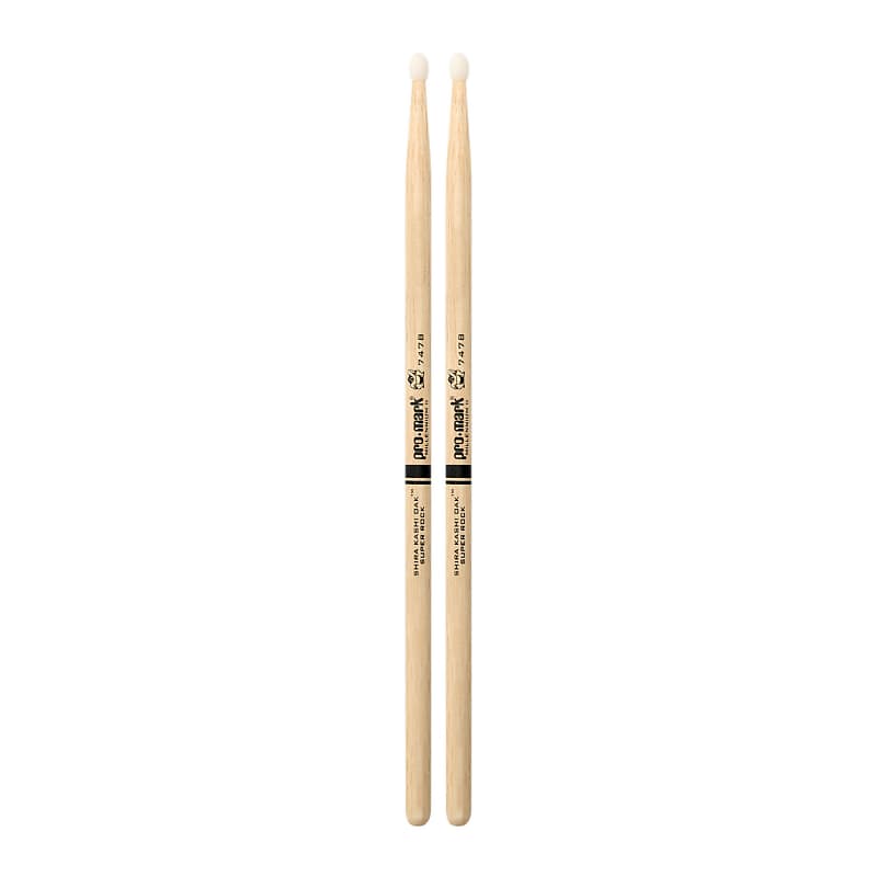 Promark Shira Kashi Oak 747B "Super Rock" Nylon Tip Drumsticks image 1