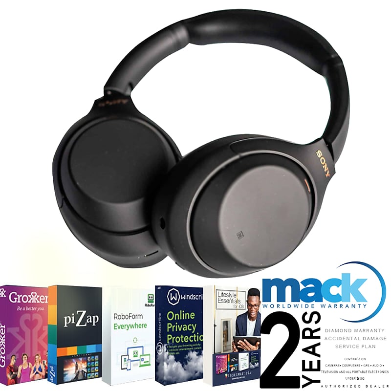  Sony WH-1000XM4 Wireless Bluetooth Noise Canceling Over-Ear  Headphones (Black) in-Ear Wireless Headphones Bundle - Portable,  Long-Lasting Battery, Quick Charge, (2 Items) : Electronics