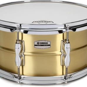 Yamaha Recording Custom Brass Snare Drum - 6.5 x 13-inch - Brushed image 2