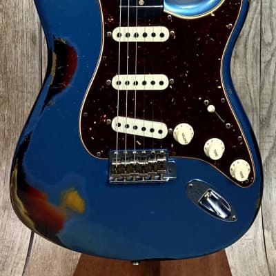 Fender Custom Shop 2020 NAMM Limited Edition Roasted Poblano Strat Heavy Relic Faded Aged Lake Placid Blue/3TSB w/case image 2