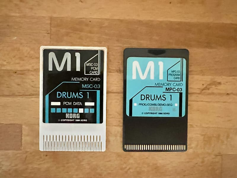 Korg M1 Drums Sound Cards MSC-03 and MPC-03 for M-1, M1R TWO Card Set PCM Sample image 1