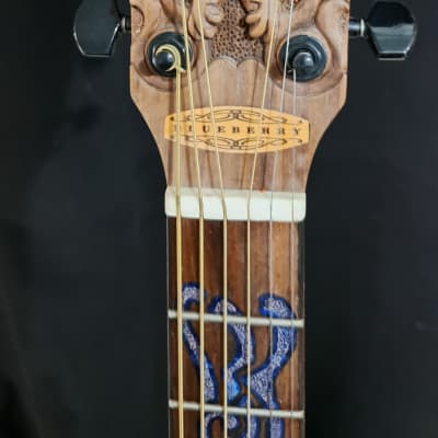 Blueberry NEW IN STOCK Handmade Acoustic Guitar Celtic Motif image 5