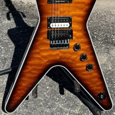 2019 Dean ML Select Floyd Rose Trans Brazilia Burst Quilted Maple Top image 1