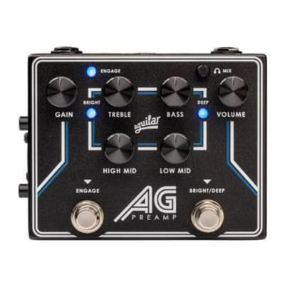 Aguilar Preamp or DI Pedal with 4-Band EQ, Foot-Switchable Broadband Deep, and Bright Controls for sale