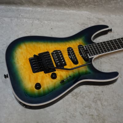 Jackson Pro Plus Series Soloist SLA3Q guitar in Amber Blue Burst 2313 image 1