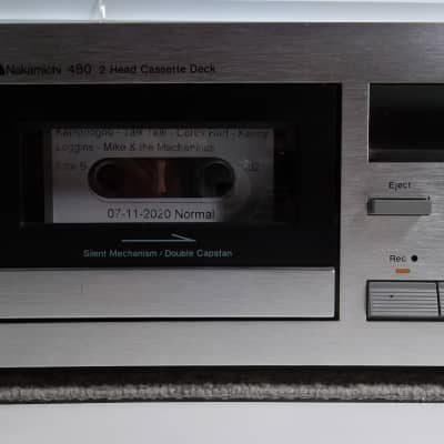1982 Nakamichi 480 Silverface Stereo Cassette Deck New Belts & Serviced 01-30-2024 Excellent Condition #191 image 3