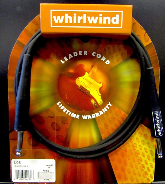 Whirlwind L06 Leader Standard 1/4" TS Instrument Cable Straight/Straight - 6' Bild 1